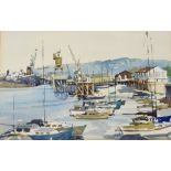 Bert Wright (1930)
Watercolour drawing
"Bugsby's Reach River Thames", signed, 31cm x 20cm  Live