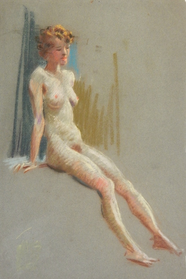 Harry Riley (1895-1966)
Pastel
"Female, Nude", 52cm x 38cm, unframed 
"Female, Nude", 48cm x 32cm, - Image 2 of 4