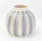 1950's Poole "YAP" pattern vase, shouldered and bulbous design by Alfred Reid, 11.5cm high  Live