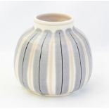 1950's Poole "YAP" pattern vase, shouldered and bulbous design by Alfred Reid, 11.5cm high  Live