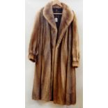 A full-length mink coat with cuffed sleeves (BJ1)  Live Bidding: If you would like a condition