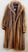 A full-length mink coat with cuffed sleeves (BJ1)  Live Bidding: If you would like a condition