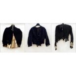 Three various Victorian bodices in velvet, lace and satin (af)  Live Bidding: If you would like a