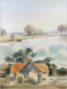 Ronald Maddox (b.1930) 
Watercolour drawing 
Thames Watermill, Mapledurham, signed, 12cm x 18cm 
K A