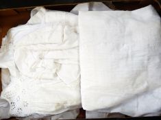 Various vintage petticoats, slips, etc. (1 box)  Live Bidding: If you would like a condition