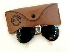 1960's Ray-Ban dark glasses with original case  Live Bidding: If you would like a condition report