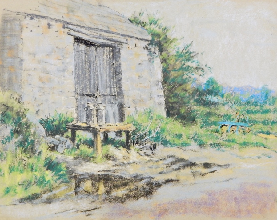 Harry Riley (1895-1966)
Pastel drawings 
Rural scene, 'Gaddesby, Leicestershire' unframed.
'Austria' - Image 4 of 4