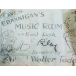 Harry Riley (1895-1966)
Charcoal drawing for a poster
"Owen Brannigan's Music Room with Ernest