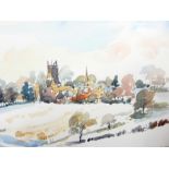P A Wright
Watercolour drawing 
"Stow Church"  Live Bidding: If you would like a condition report on