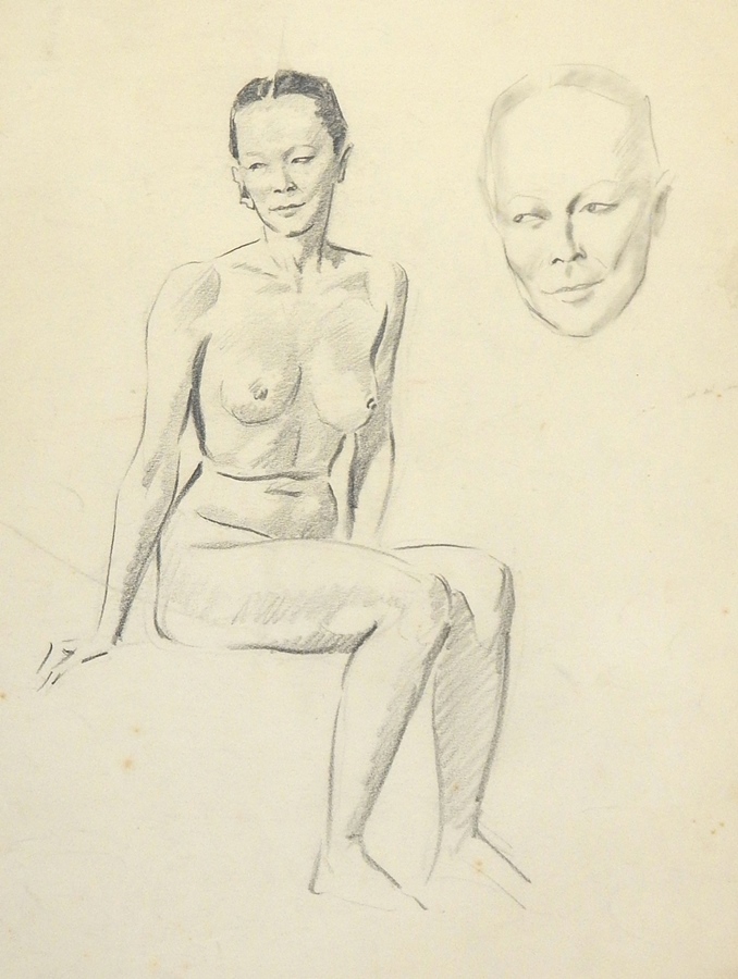 Harry Riley (1895-1966)
Watercolour
Reclining female nude figure, 53x39cm, unframed.
and a - Image 4 of 4