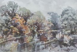 Albert Houghton AMC, FRSA
Watercolour drawing
"The River Mole by Leatherhead", signed and dated