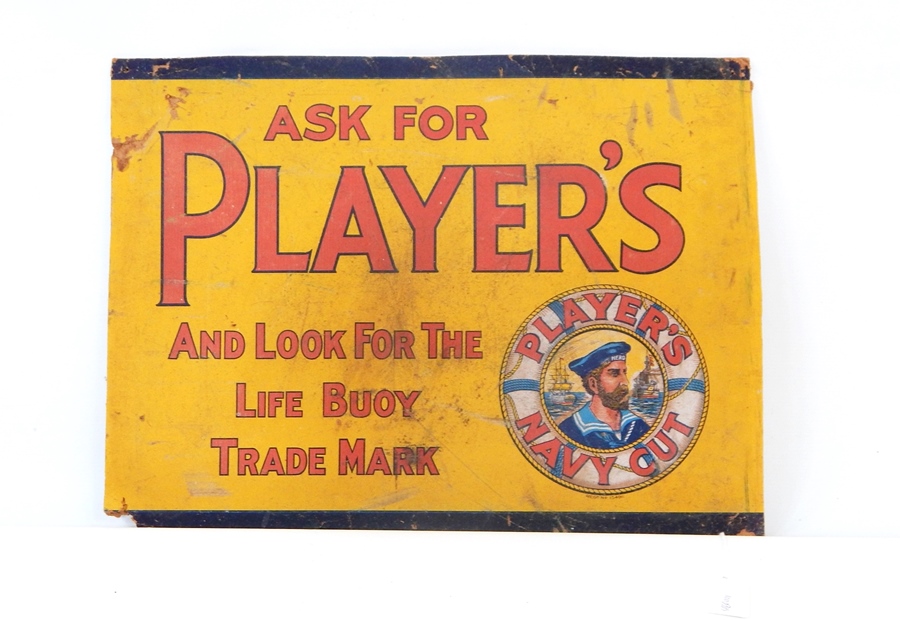 Old card advertising poster "Ask for Player's"