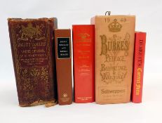 Walford E 
"The County Families of the United Kingdom" 1864, 
Burke's Peerage 1949,