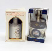 Three Bells Scotch whisky royal commemorative decanters including Royal Wedding 1981,
