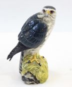 Six Beneagles Scotch whisky birds of prey pottery decanters including kestrel, peregrine, buzzard,