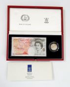 ERII 1994 commemorative set viz:- £50 bank note and silver proof 50p coin,