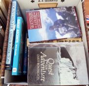 Quantity of books on mountaineering, including:-
Curran, Jim 
"K2 Triumph and Tragedy"
Krakauer,