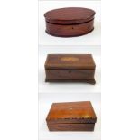 herringbone cross banding tea caddy ,