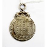Victorian silver perpetual calendar pendant,