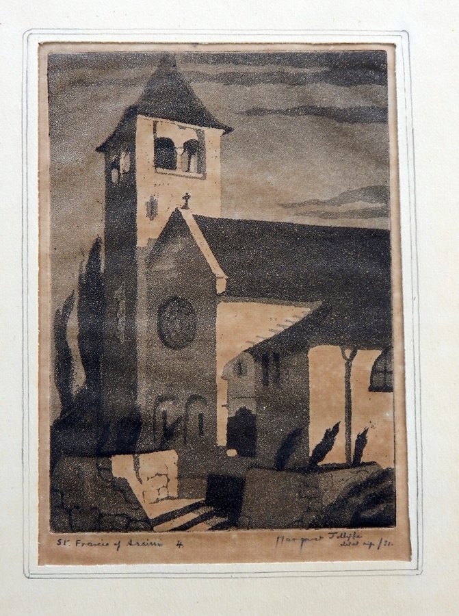 Margaret Jolliffe 
Black and white print
"St Frances of Assisi" and other prints and pictures (all