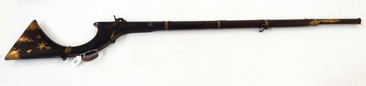 An Eastern percussion cap musket stamped and dated 1949, stock 11½ ", barrel 40¼ " Live Bidding: The