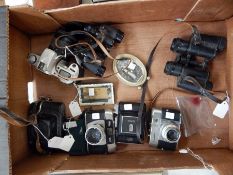 Voigtlander Vito B camera, Zeiss Ikonta folding camera, Halina camera,