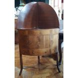 George III mahogany corner washstand with splashback and door to cupboard,