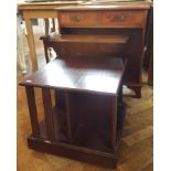 Open bookcase with two short drawers to the top, gateleg dining table,