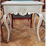 Side table with shell decoration on cabriole legs