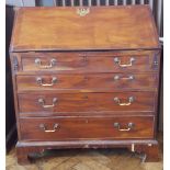 Mahogany bureau with writing desk, internal drawers,