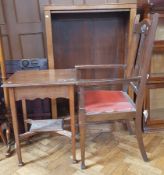 Oak open-fronted bookcase,