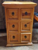 Modern chest of six small drawers,