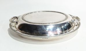 George VI silver entree dish,