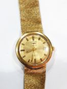 Gent's Rotary Super 41 gold watch with integral strap,