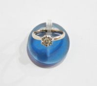 18ct white gold and diamond solitaire ring  Live Bidding: If you would like a condition report on