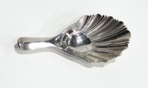 Edwardian silver shell-pattern caddy spoon,