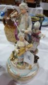 Vienna porcelain figure group of children playing instruments,
