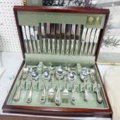 Arthur Price EPNS flatware table service having beaded borders, for eight persons,