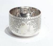 Victorian sugar bowl with floral and scroll decoration,