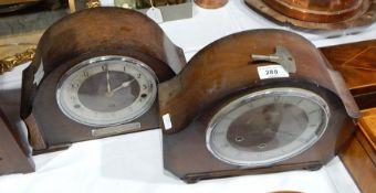 Two Westminster chime mantel clocks