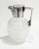 Victorian Hukin & Heath silver plated and cut glass claret jug,