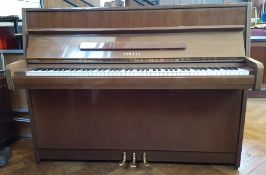 Yamaha upright pianoforte with iron open strung frame, No.