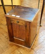 A late Victorian mahogany fall-front work/coal box