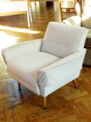 Contemporary arm chair with button back,