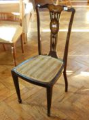 Edwardian inlaid bedroom chair