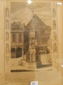 After G Vertue 
Engraving 
"An early view of Glocester Cross"
Black and white print 
Gloucester