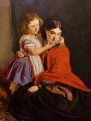 Nineteenth century school (possibly Scottish)
Oil on canvas
A wistful mother and her daughter,