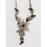 Frank Usher diamante necklace, simulated pearl collarette necklace,