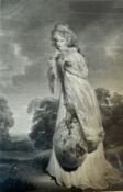 J G Henry
Mezzotint
Full length portrait of lady in evening dress and furs,