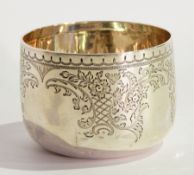 Victorian sugar bowl with floral and scroll decoration,